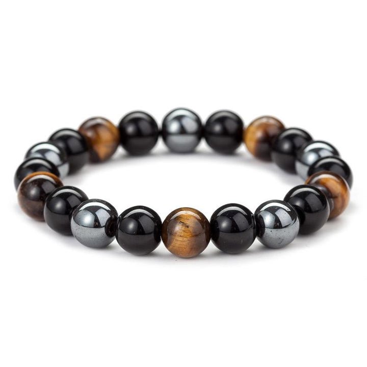 Triple Protection Bracelet - Tiger’s Eye, Obsidian, Hematite - Image 9